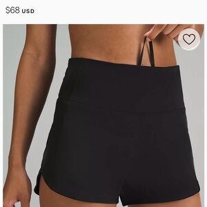 Lululemon High Rise Speed Up Shorts 4in